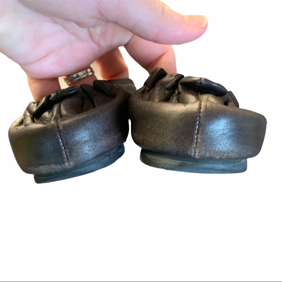 HP {Tory Burch} Dark Chocolate Reva Flats Women’s 7 Ballet - Picture 9 of 14